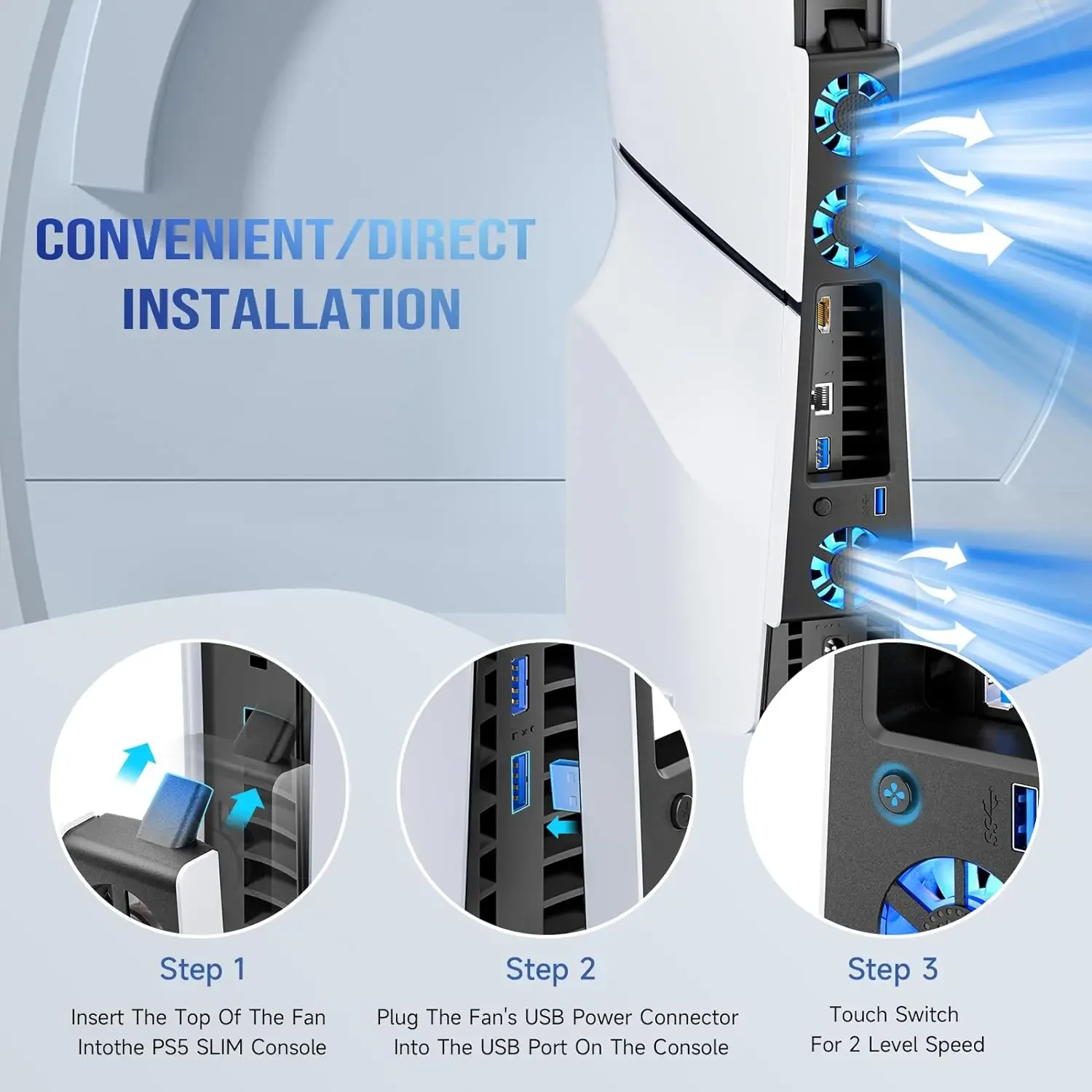 Cooling Fan for PS5 Slim Conso - Gaming Console Buttons 评论和价格