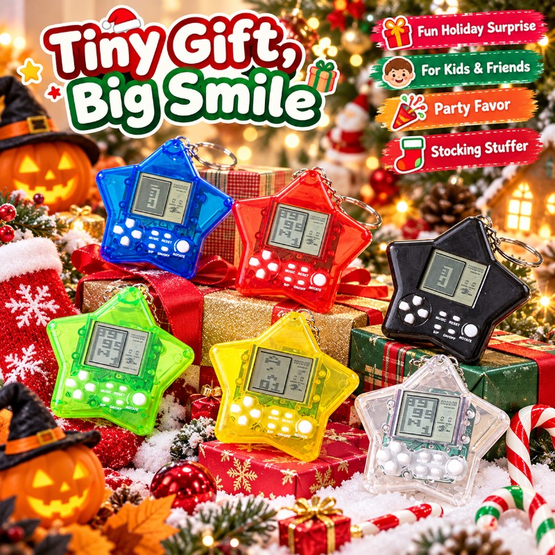 Classic Retro Tetris Gaming Ma - Gaming Console Keychain 评论和价格